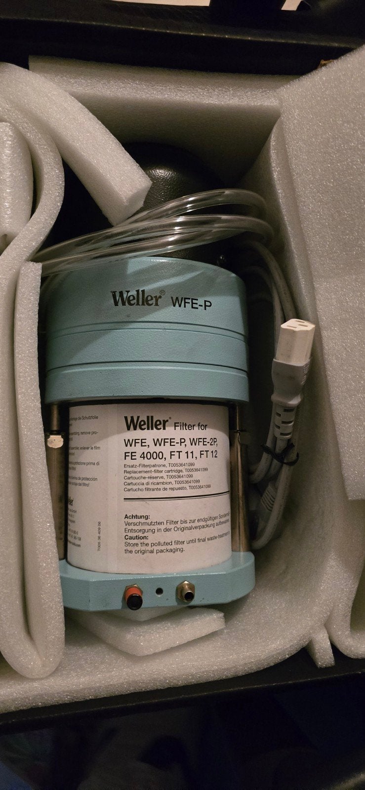 Weller WFE-P Rookafzuiger met nieuw filter en slang, Verzenden