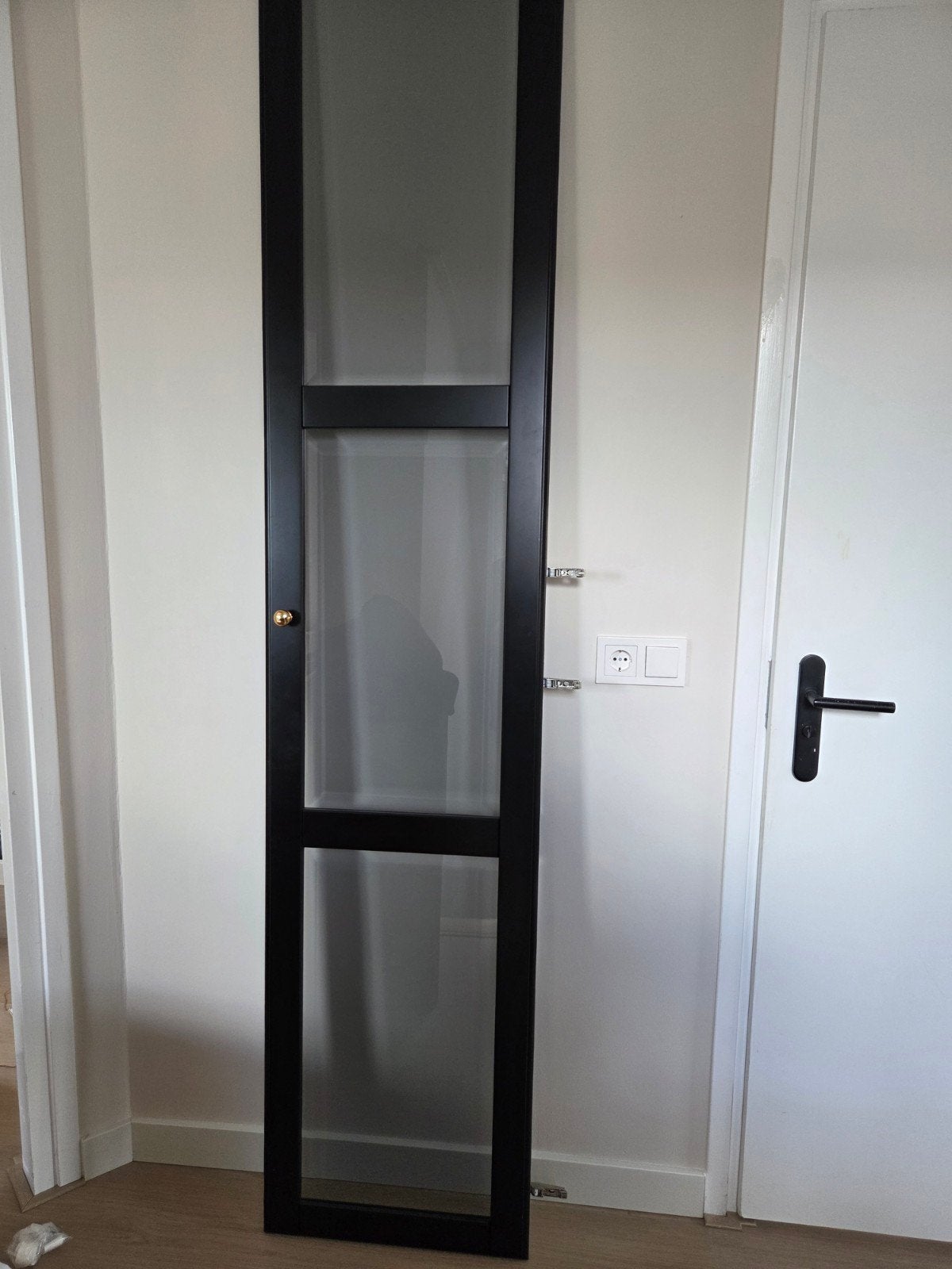 PAX deuren zwart/bruin met glas, Ophalen, Minder dan 50 cm, Gebruikt, 200 cm of meer