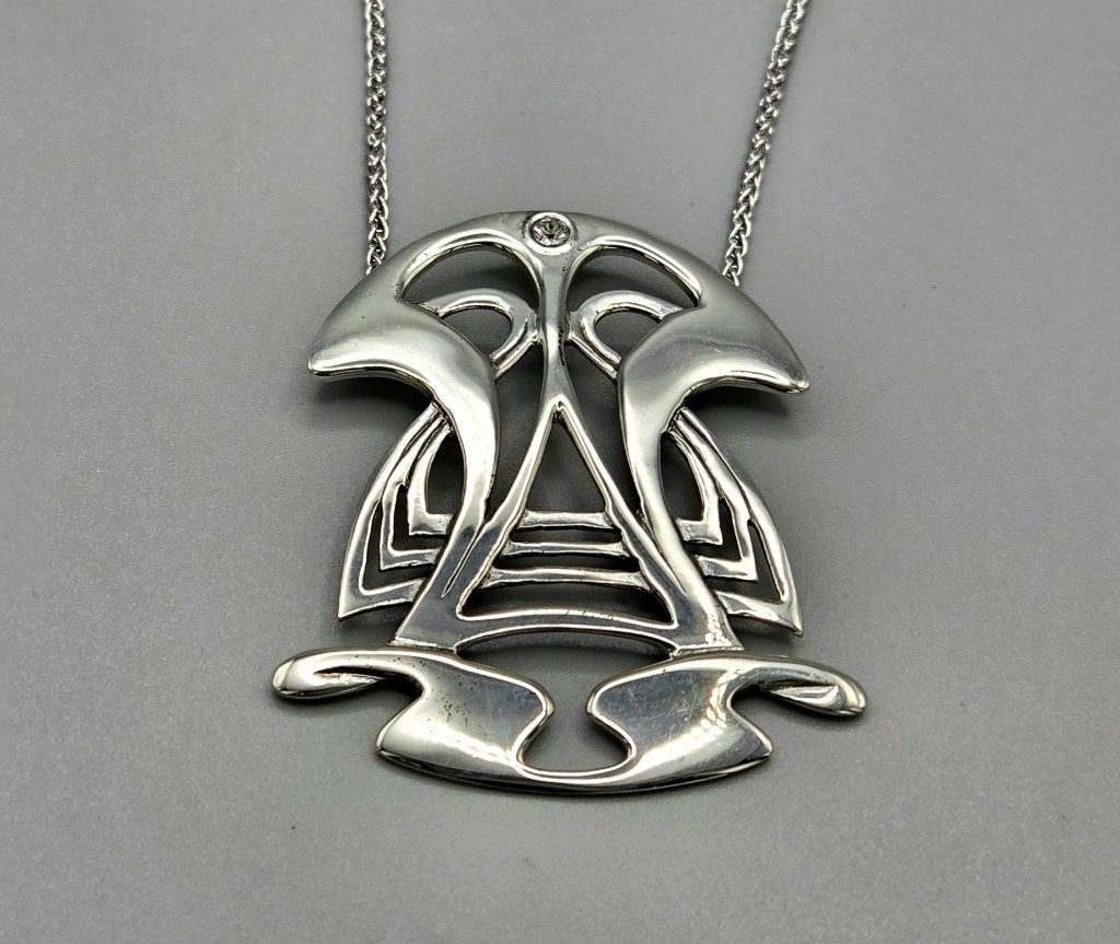 Zilveren Art Nouveau Keltische Hanger Swarovski. 2026/468, Met kristal, ., Nieuw, Ophalen of Verzenden