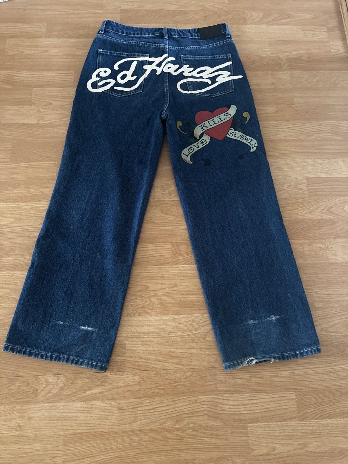 Ed Hardy Jeans - Maat M, Ophalen of Verzenden, Gedragen, Blauw, W30 - W32 (confectie 38/40)
