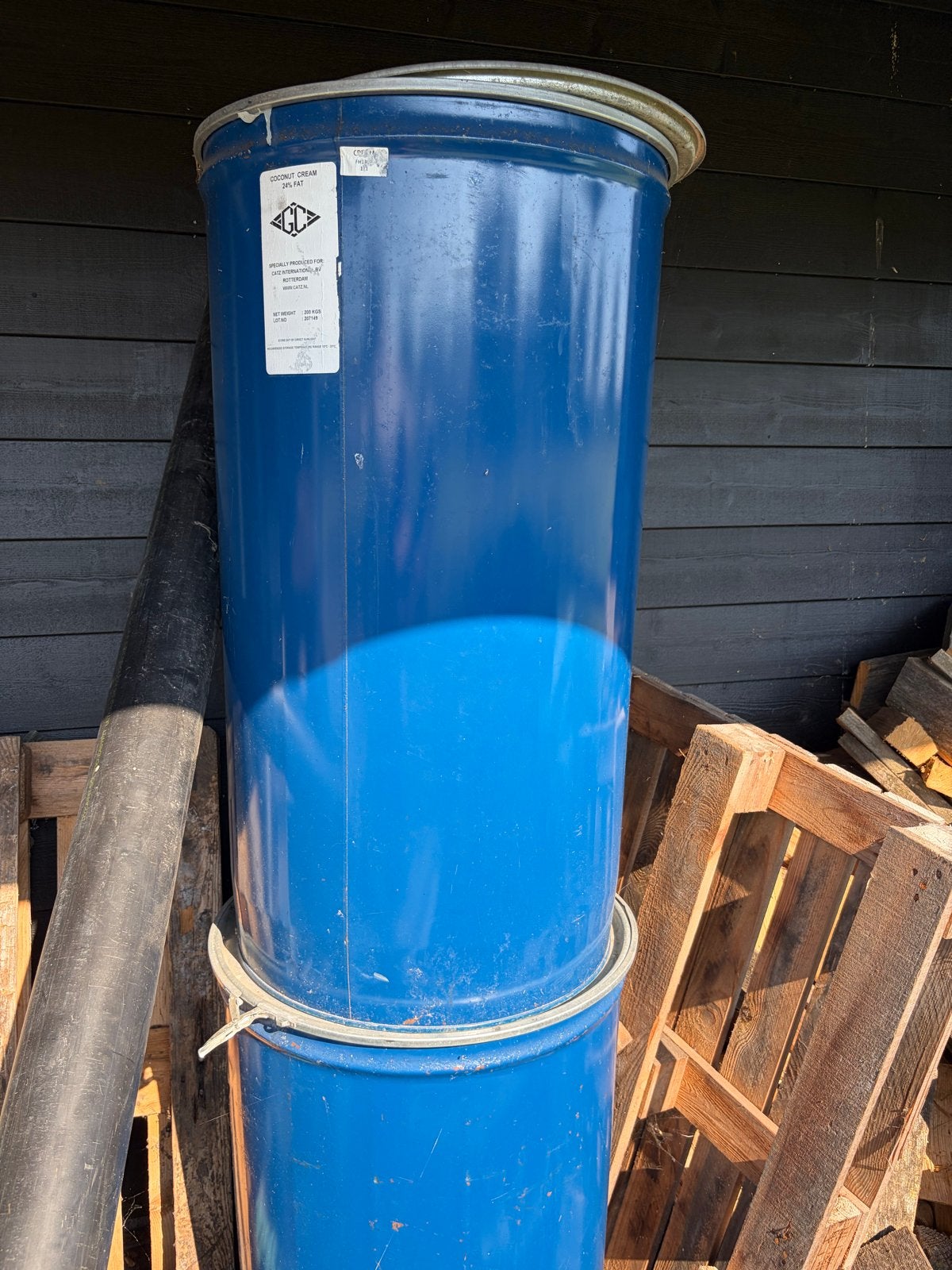 Nog 1 blauwe oliedrum/ ton, Ophalen, Gebruikt