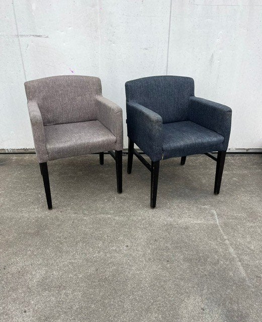 12 stuks luxe restaurant eetkamerstoelen stof satelliet, Ophalen, Gebruikt, Stof, Grijs