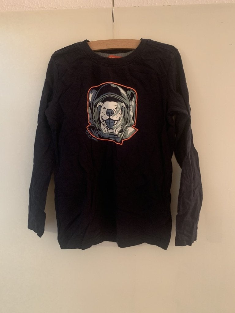 Zwarte shirt van Tygo & Vito. Maat 110, Tygo&Vito, Ophalen of Verzenden, Zo goed als nieuw, Shirt of Longsleeve