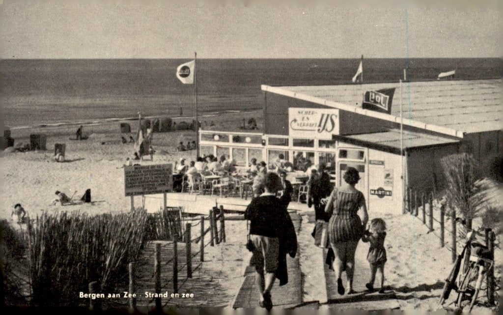 Bergen aan Zee Strand en Zee # 354, Verzenden, 1940 tot 1960, Gelopen, Noord-Holland