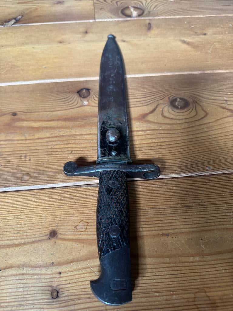Vintage Bajonet met Schede - Militair Verzamelobject, Verzamelen, Militaria | Algemeen, Overige soorten, Mes of Dolk, Overige gebieden