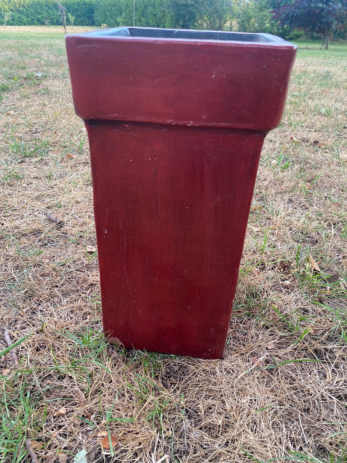 Rechthoekige bloempot, vaas  binnen/buiten, Ophalen, Steen, Minder dan 30 cm, Rond
