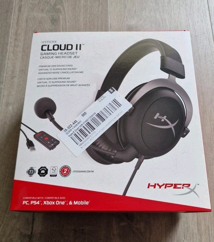HyperX Cloud II (zwart/rood), Computers en Software, Headsets, Gebruikt, Over-ear, Bedraad, Gaming headset, Ophalen