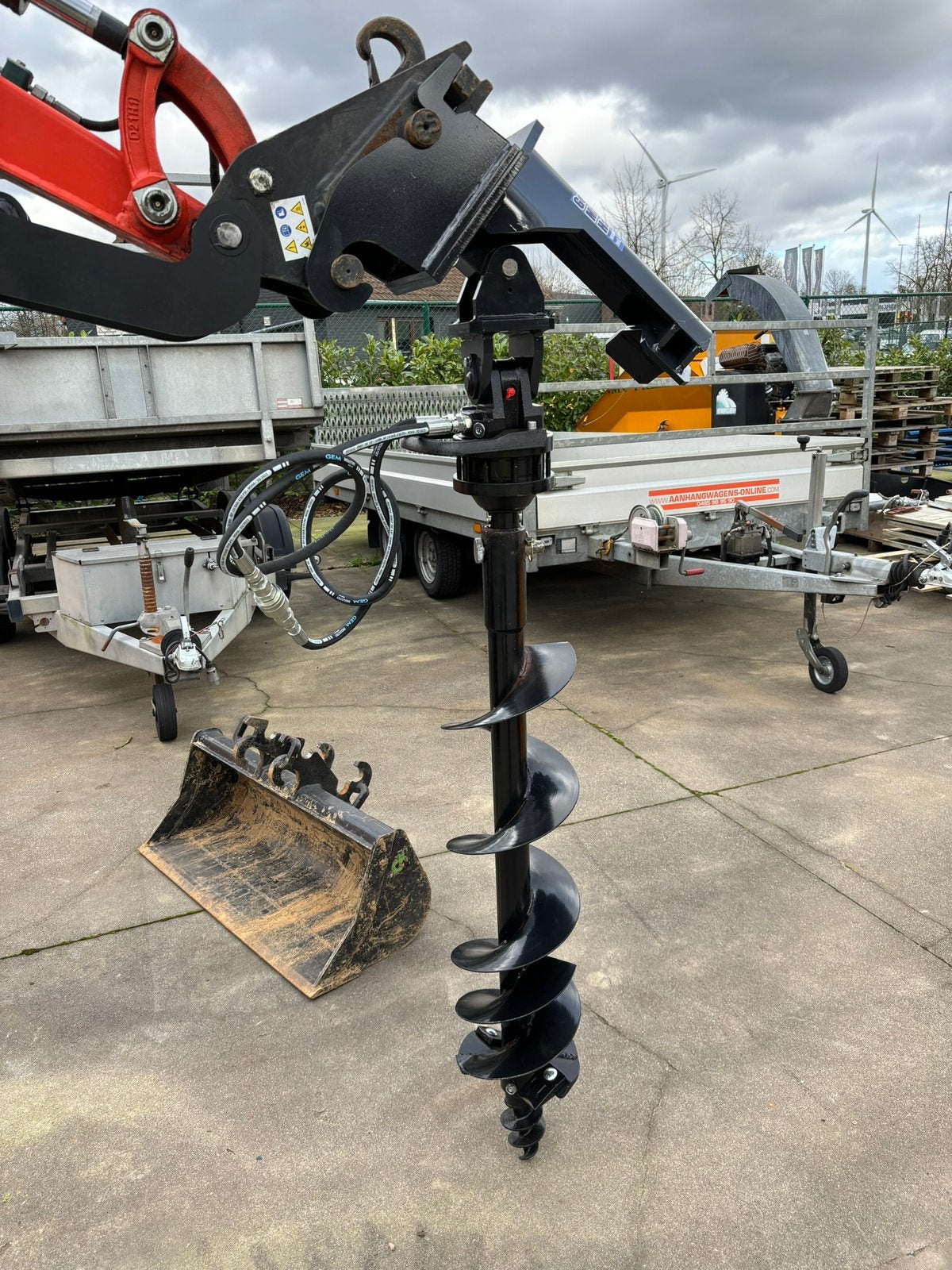 Minigraver hydraulische grondboor kniklader graafmachine, Doe-het-zelf en Verbouw, Gereedschap | Boormachines, Nieuw, Kolomboormachine