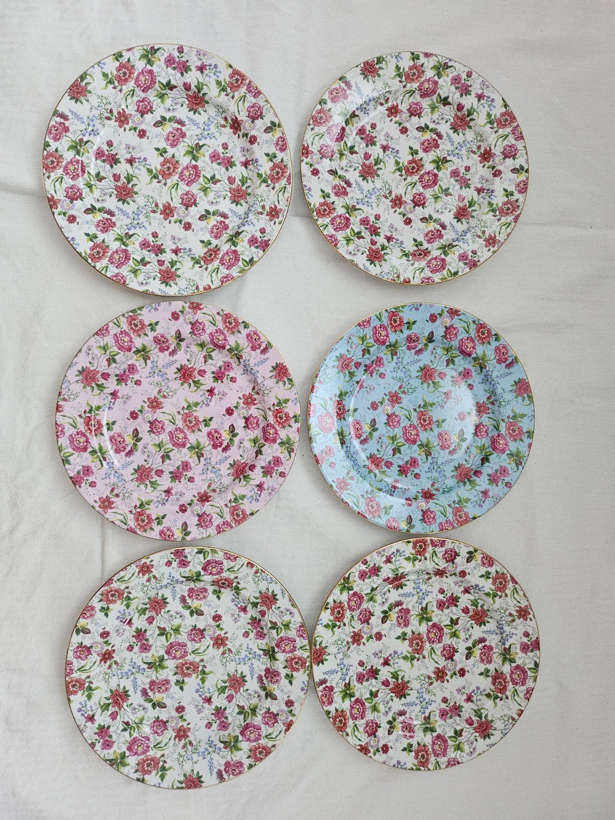 6 ontbijt- of gebaksbordjes, Ophalen of Verzenden, Roze