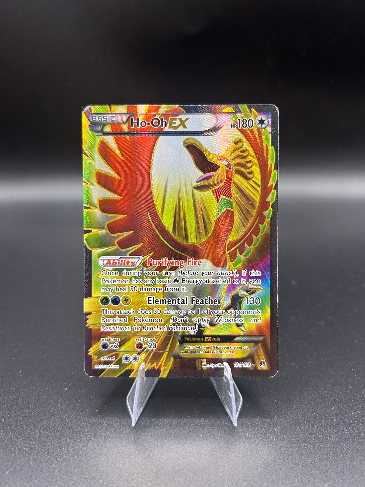 Ho-Oh EX (121/122) - Full Art Foil Pokémon Kaart, Ophalen of Verzenden, Zo goed als nieuw, Losse kaart, Foil