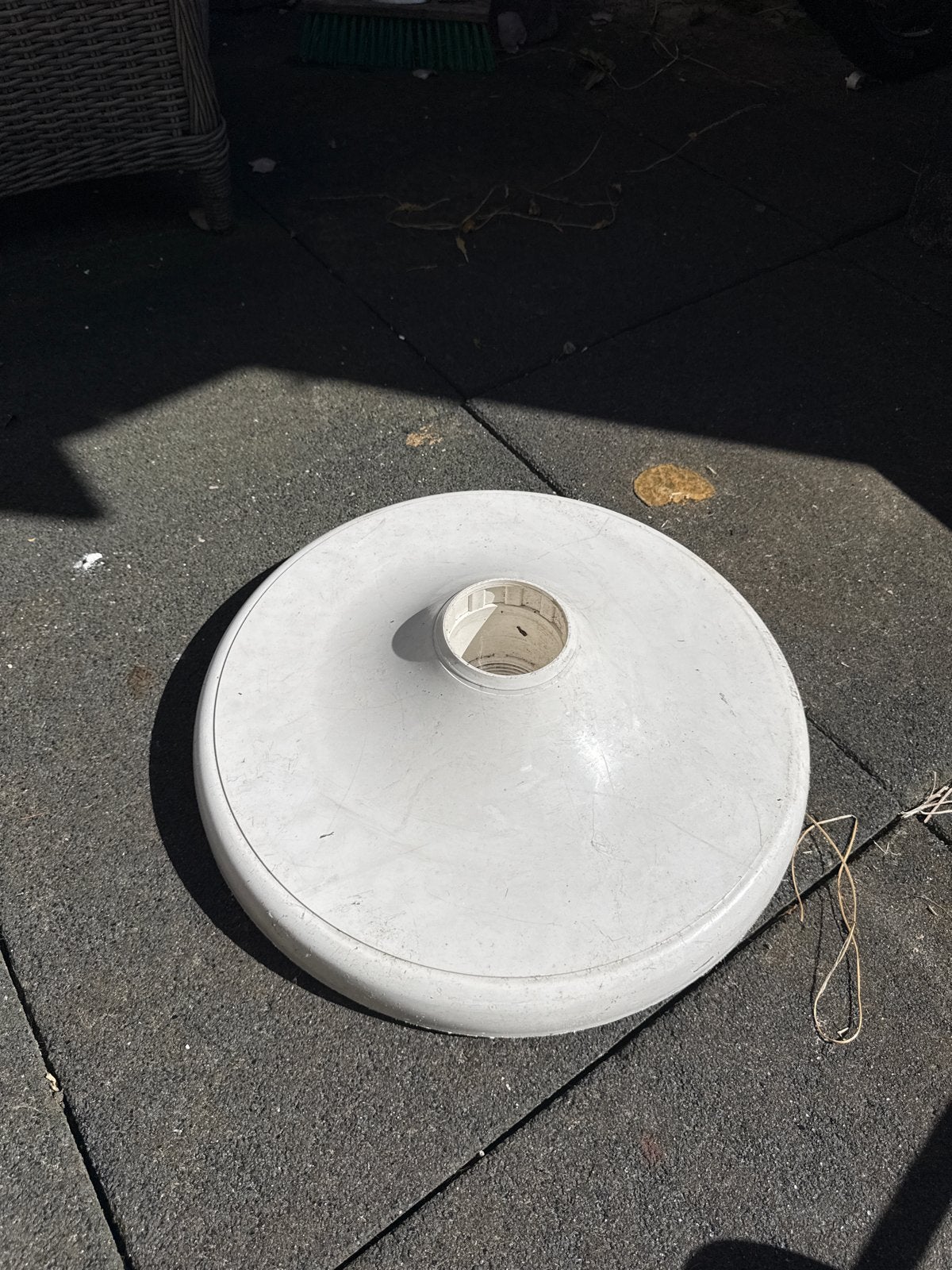 Stevige parasolvoet - Wit, Ophalen, Gebruikt, Minder dan 1 meter, Parasolvoet