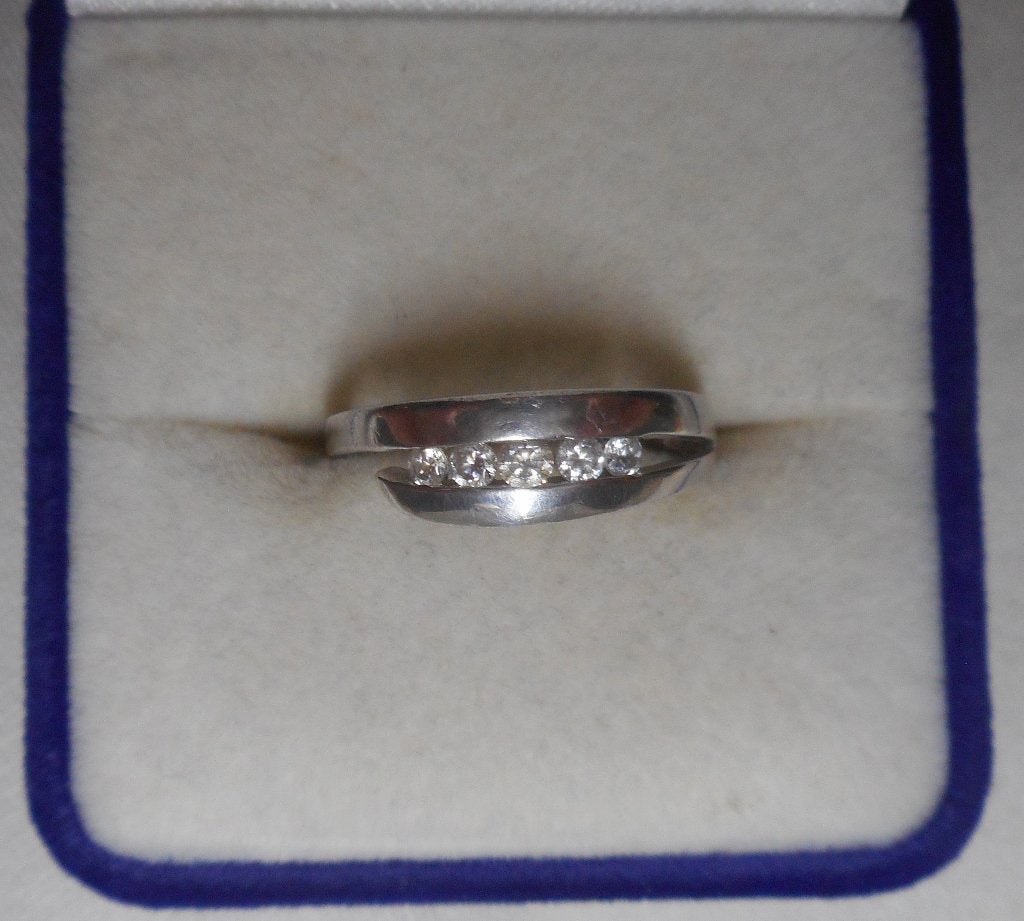 Zilveren Zinzi ring met steentjes maat 16 nr.207, Verzenden, Dame, Zilver, Zilver