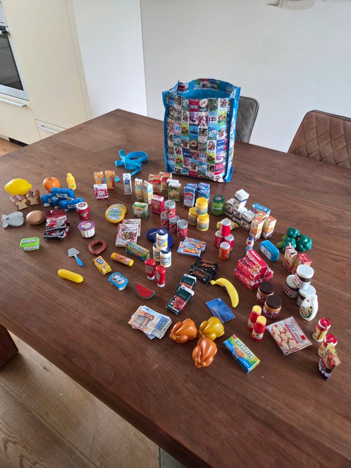 Grote collectie AH mini boodschappen met tas, Ophalen of Verzenden, Gebruikt, Jongen of Meisje
