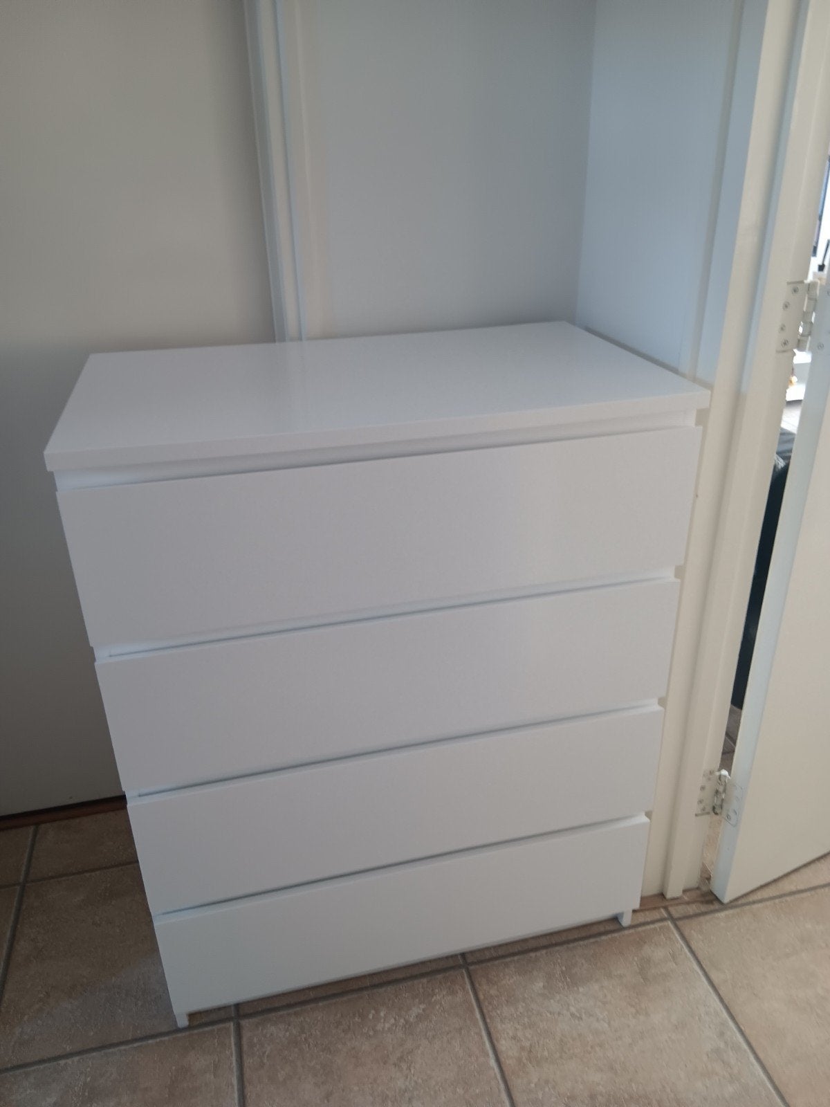 witte IKEA MALM ladenkast, Huis en Inrichting, Ophalen, 50 tot 100 cm, 3 of 4 laden, Minder dan 100 cm
