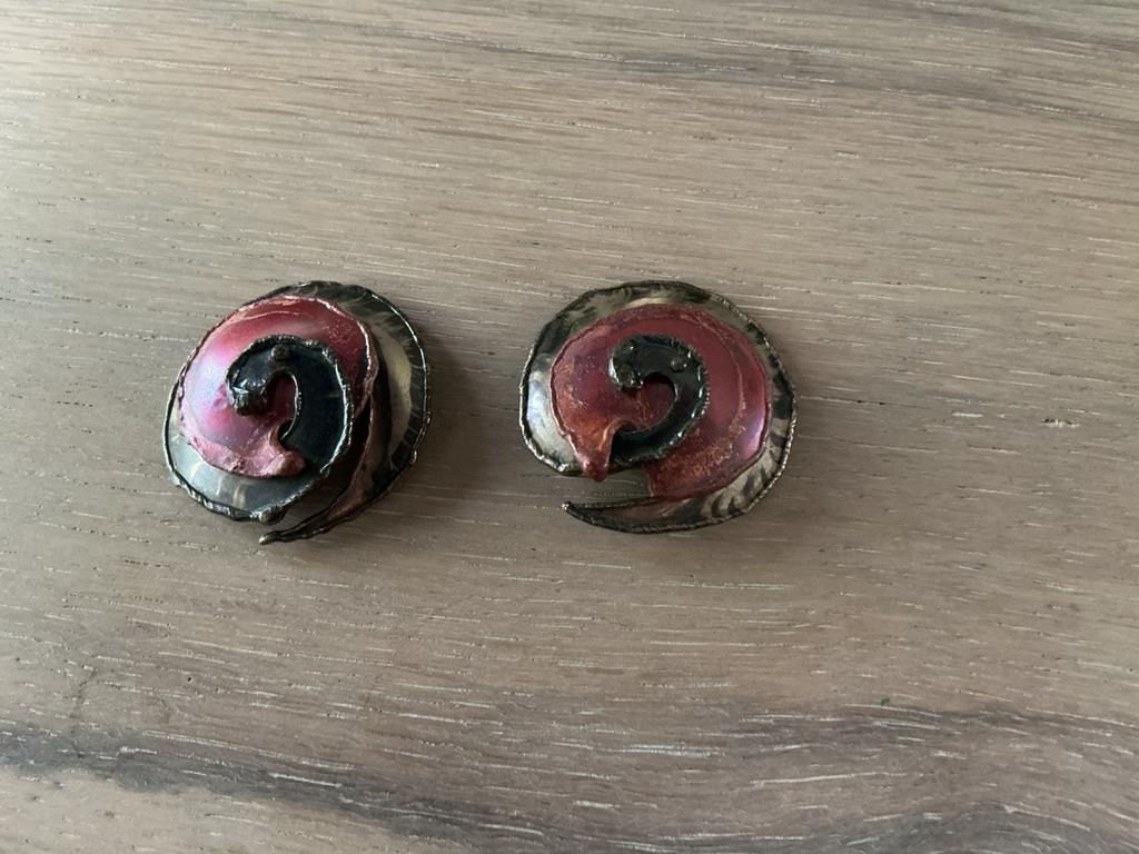 Oorbellen Skitzo, Ophalen of Verzenden, Zo goed als nieuw, Overige kleuren, Overige materialen