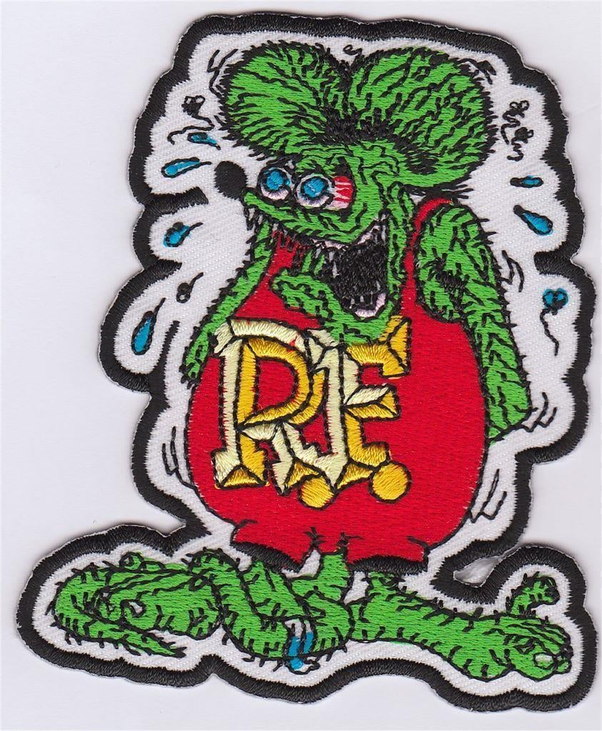 Rat Fink stoffen opstrijk patch embleem #1, Ophalen of Verzenden, Nieuw, Bedrijf of Vereniging