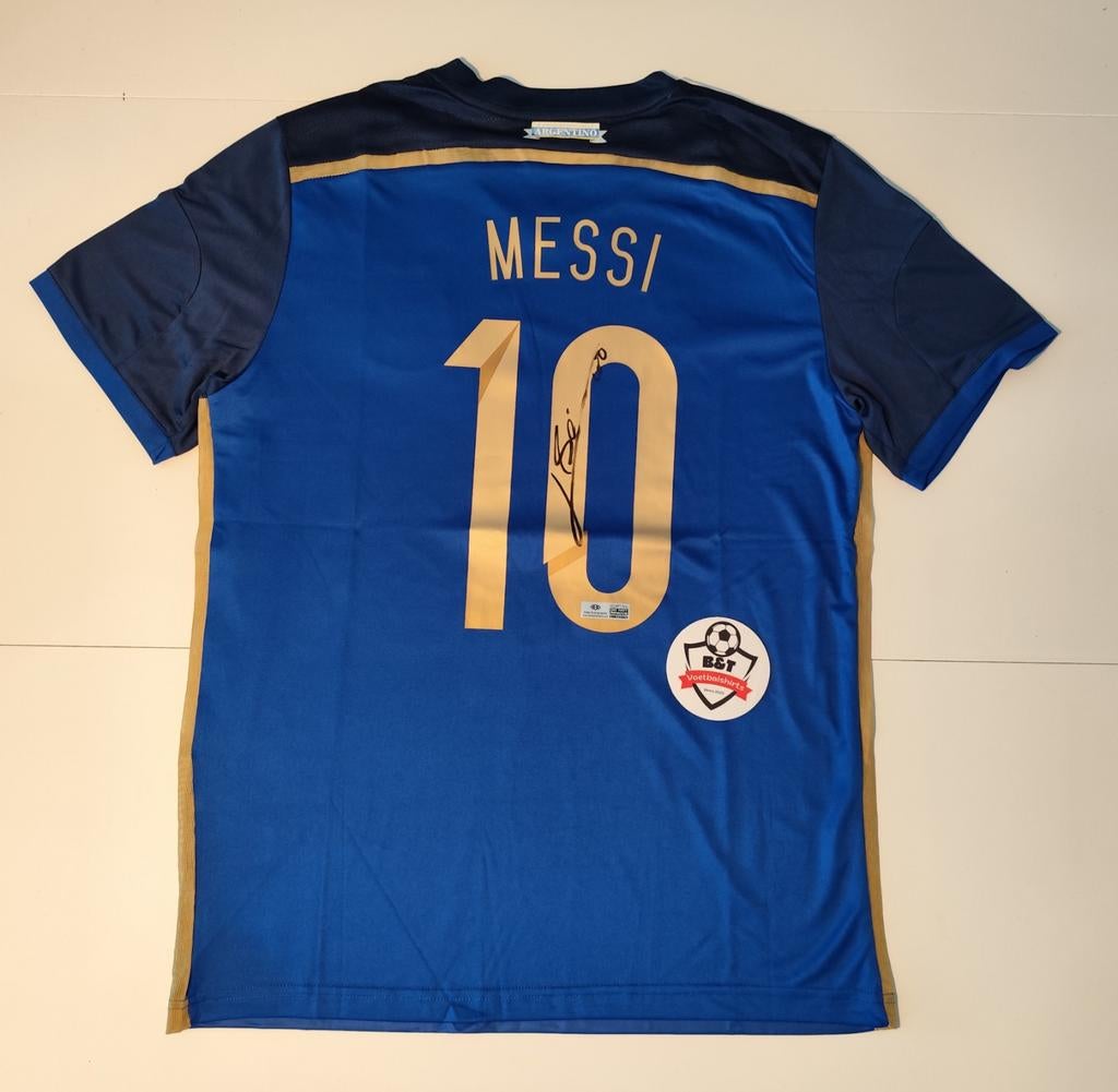 Gesigneerd Messi Shirt - Blauw, Shirt, ., Ophalen of Verzenden, Zo goed als nieuw