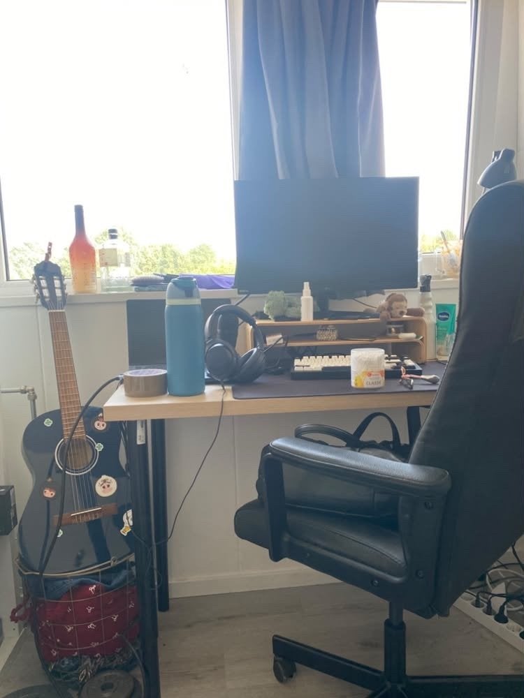 IKEA LAGKAPTEN buroblad met poten, Gebruikt, 120 cm, Hout, Bruin