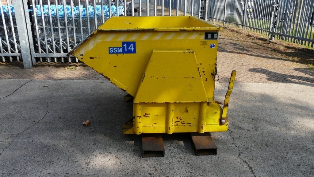 Kiepbak geel 1m3 type BK100, Ophalen, Gebruikt