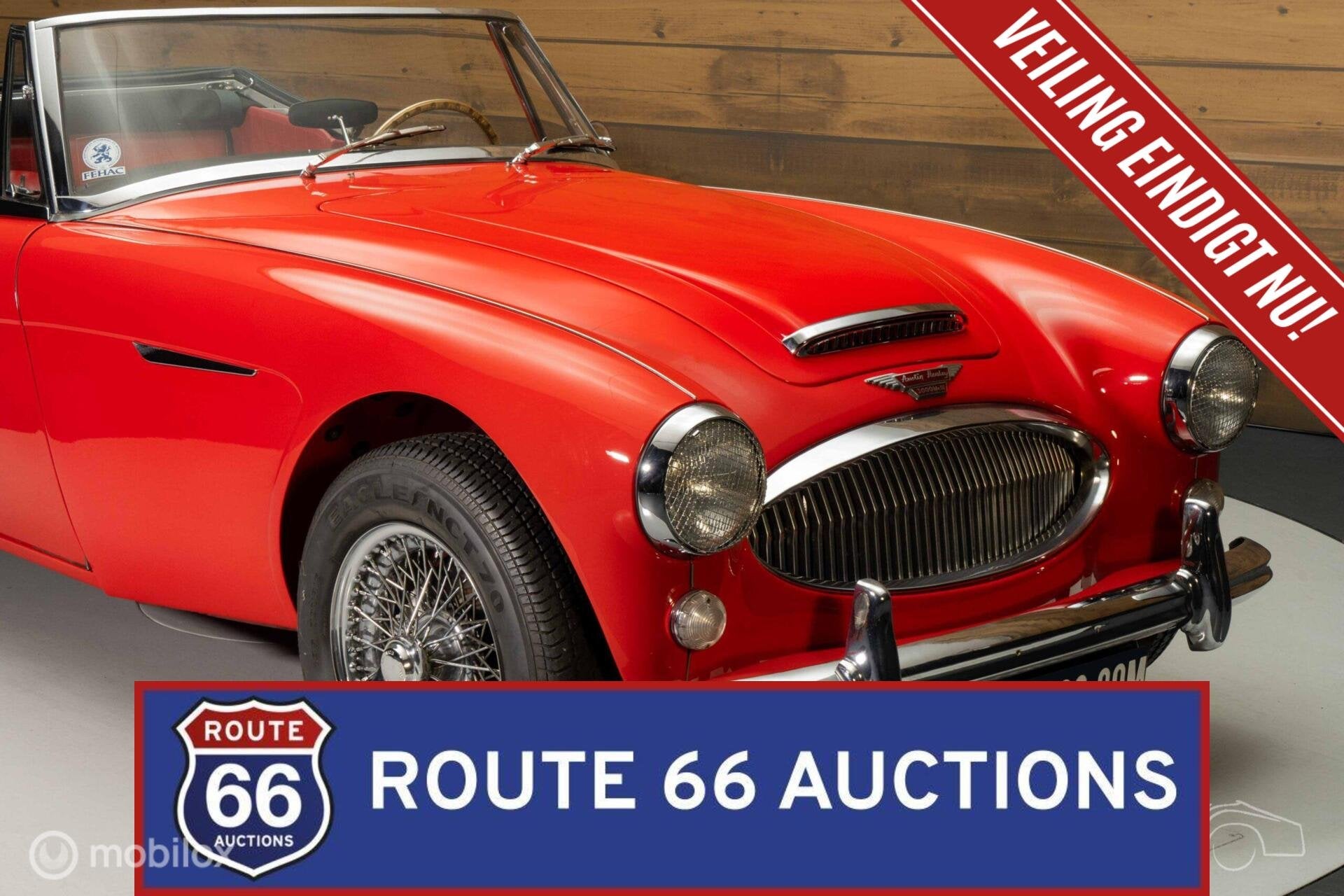 Austin Healey 3000 MK3 | 1966 | Route 66 Auctions, Auto's, Oldtimers, Austin, Overige carrosserieën, Zwart, Bedrijf