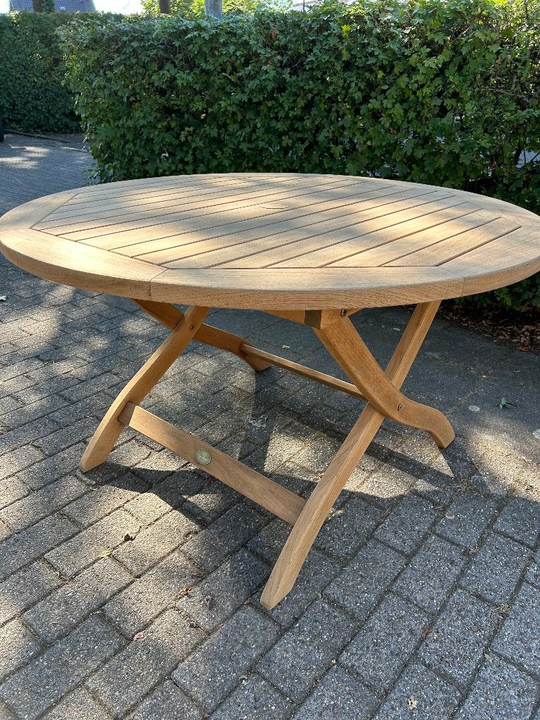 Ronde teakhouten tuintafel - 120cm / Teak & Garden, Ophalen, -, -, Teak & Garden