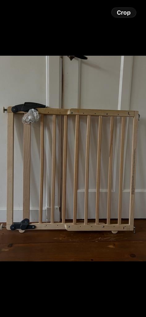 Houten kinderbeveiligingshekje - Gamma -, Kinderen en Baby's, Traphekjes, Gebruikt, 100 tot 115 cm, Ophalen of Verzenden, Klemhekje