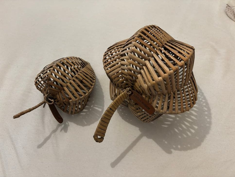 Riviera Maison rotan appels - decoratie, Huis en Inrichting, Ophalen of Verzenden, Natuurlijk materiaal, Bruin, Landelijk