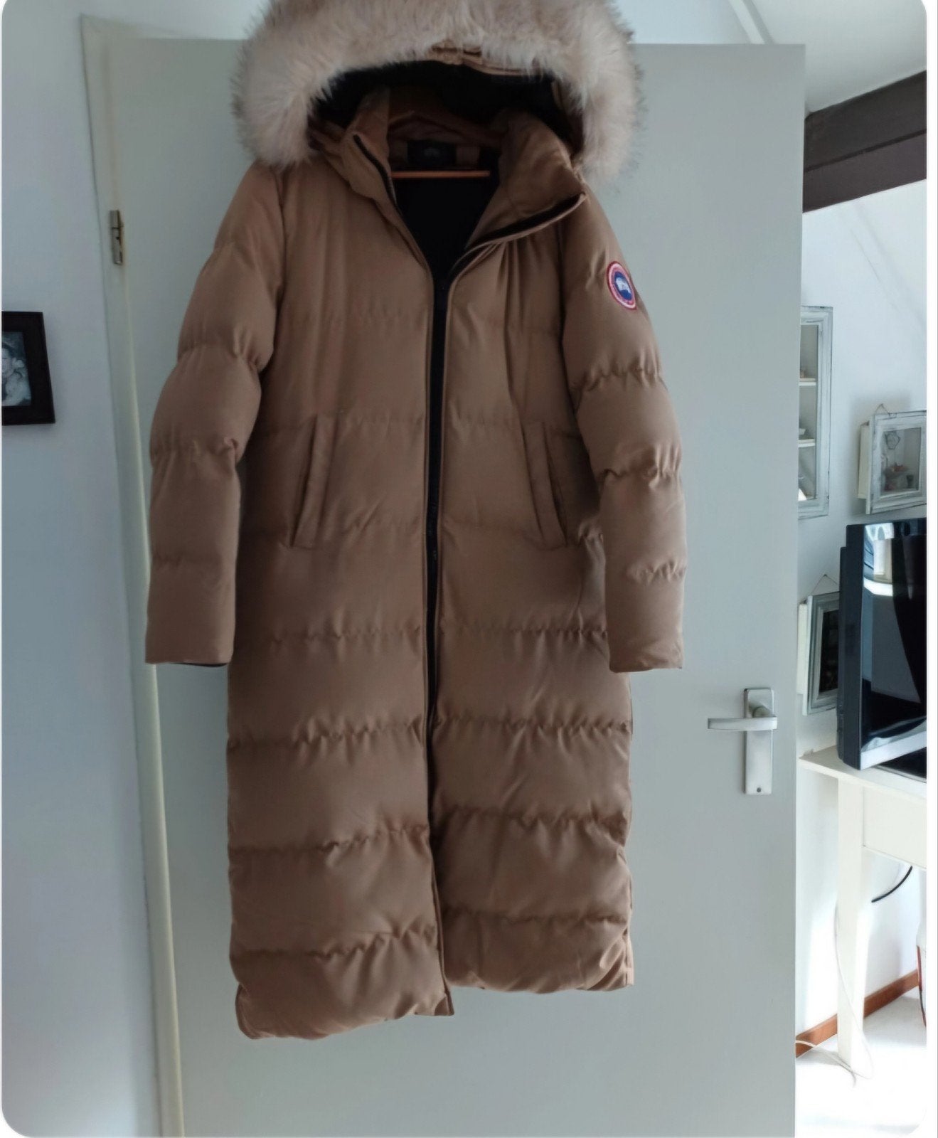 Mooie, warme Canada Goose winterjas - maat L, Ophalen
