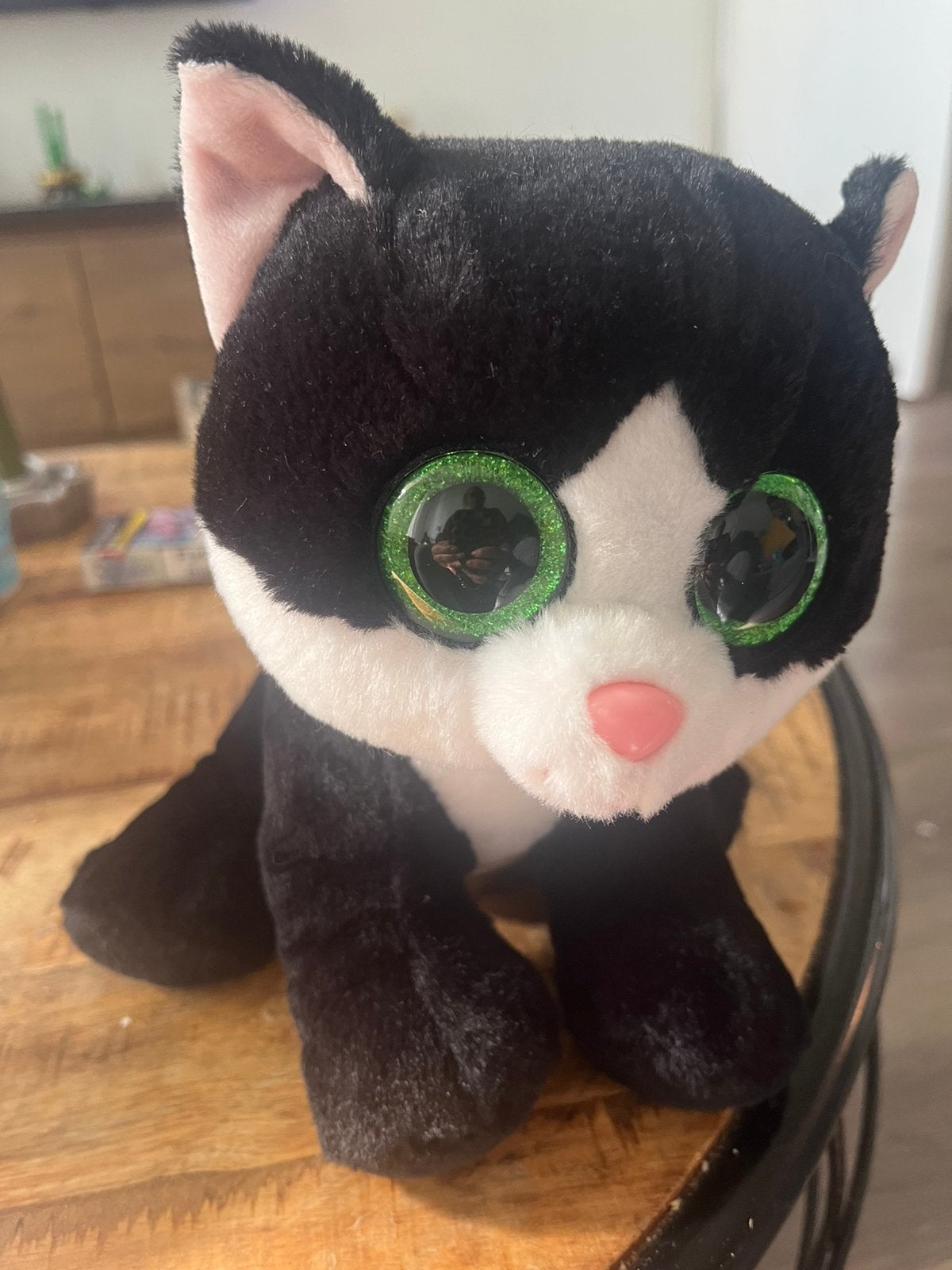 TY Beanie Boo Ava knuffelkat + Jafri kat groenblauw gevlekt, Ophalen of Verzenden, Zo goed als nieuw