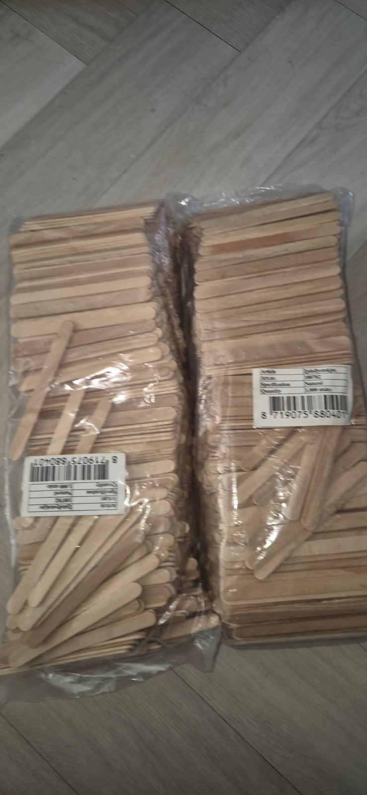 Houten ijsstokjes voor knutselen, 2000 stuks, Overige thema's, Overige merken, Knutselmateriaal, Beige