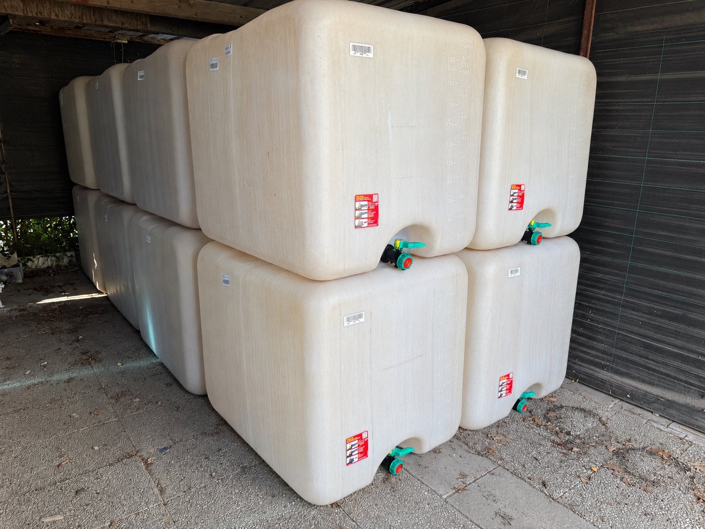 Grote partij 1000L watertanks IBC tank, met kraan!, Ophalen, Kunststof, Met kraantje, 150 liter of meer