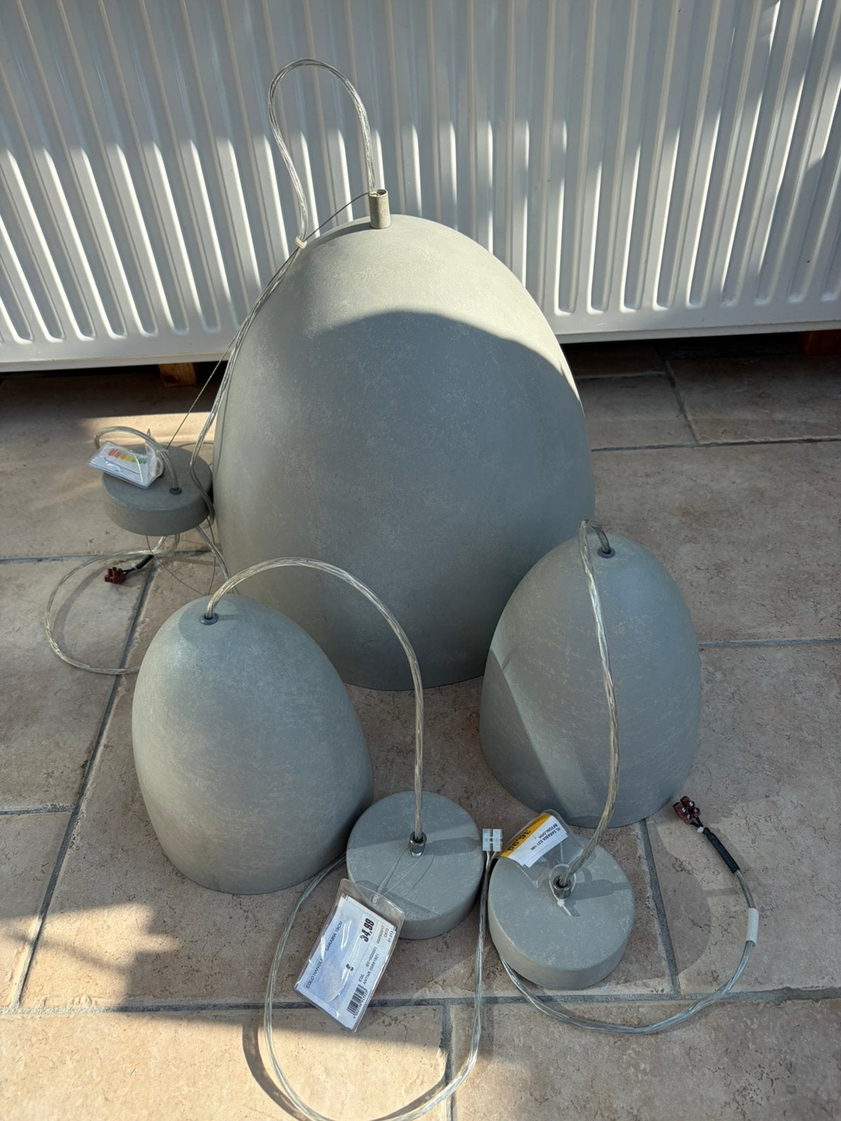 Set design hanglampen – 3-delig, Ophalen of Verzenden, Zo goed als nieuw