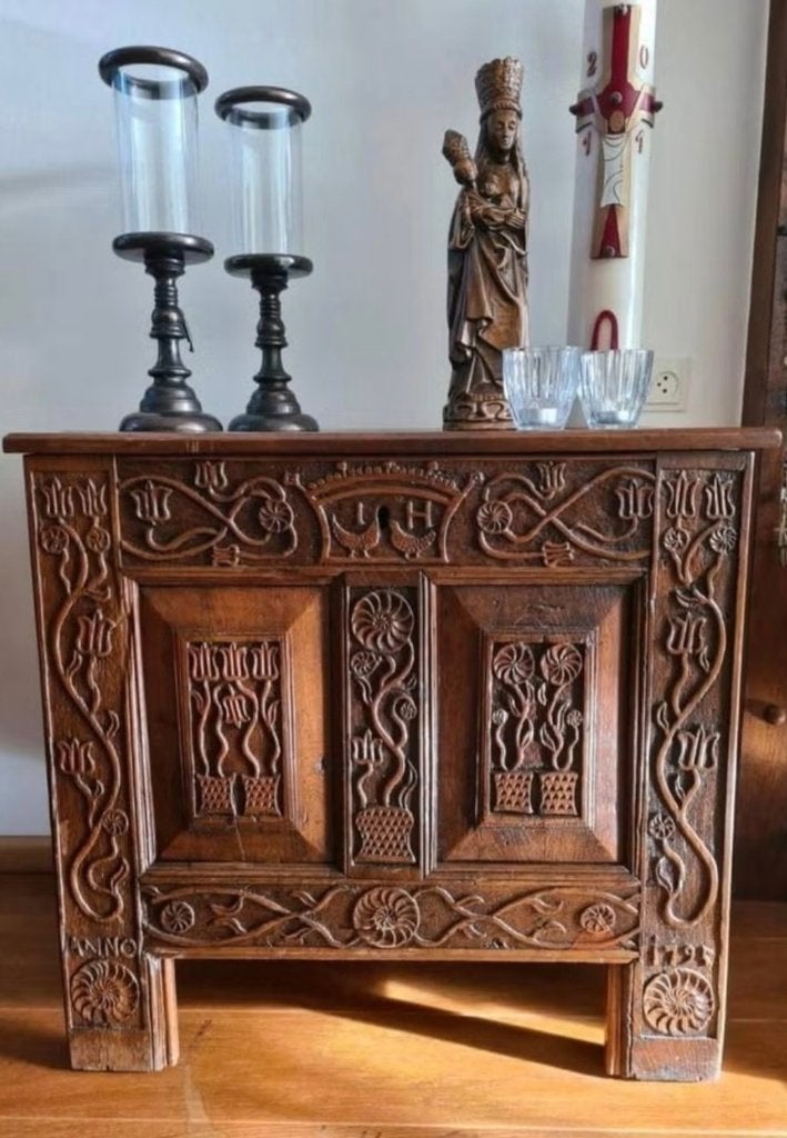 Aanbieding! bruidskist antiek hout uniek en prachtig item!, Ophalen of Verzenden, Gebruikt, 50 tot 100 cm, Minder dan 50 cm