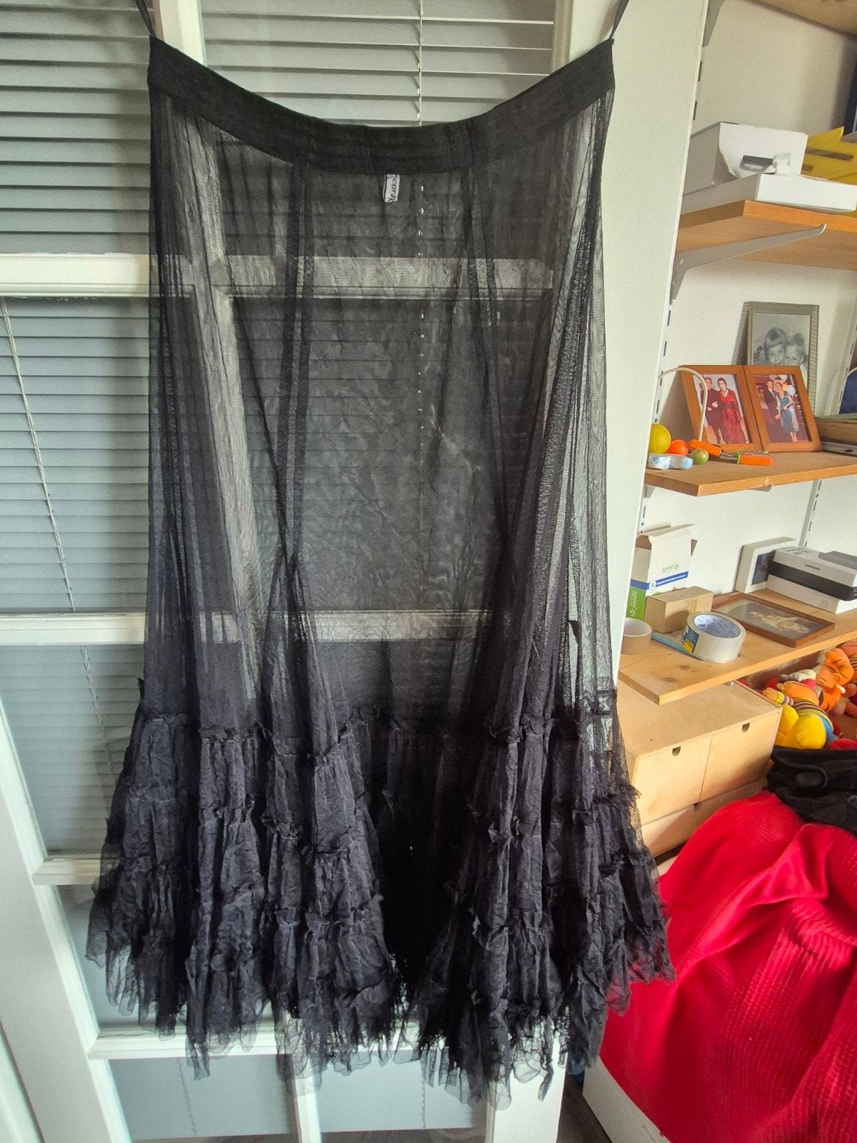 Zwarte petticoat Cora Kemperman, maat L, enkellang, Zwart, Maat 42/44 (L), Ophalen of Verzenden, Onder de knie