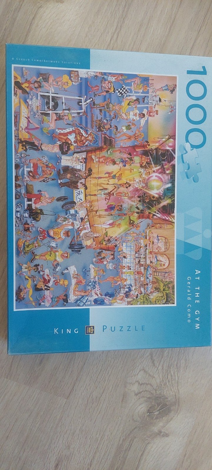 King Puzzel 1000 stukjes - At The Gym, Hobby en Vrije tijd, Denksport en Puzzels, Ophalen of Verzenden, 500 t/m 1500 stukjes, Gebruikt