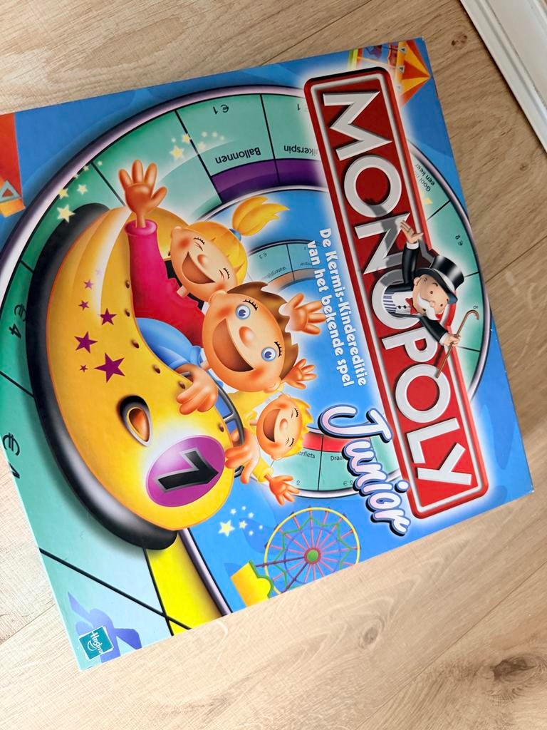 Monopoly Junior: De Kermis-Kindereditie, Hobby en Vrije tijd, Gezelschapsspellen | Bordspellen, Drie of vier spelers, Ophalen of Verzenden