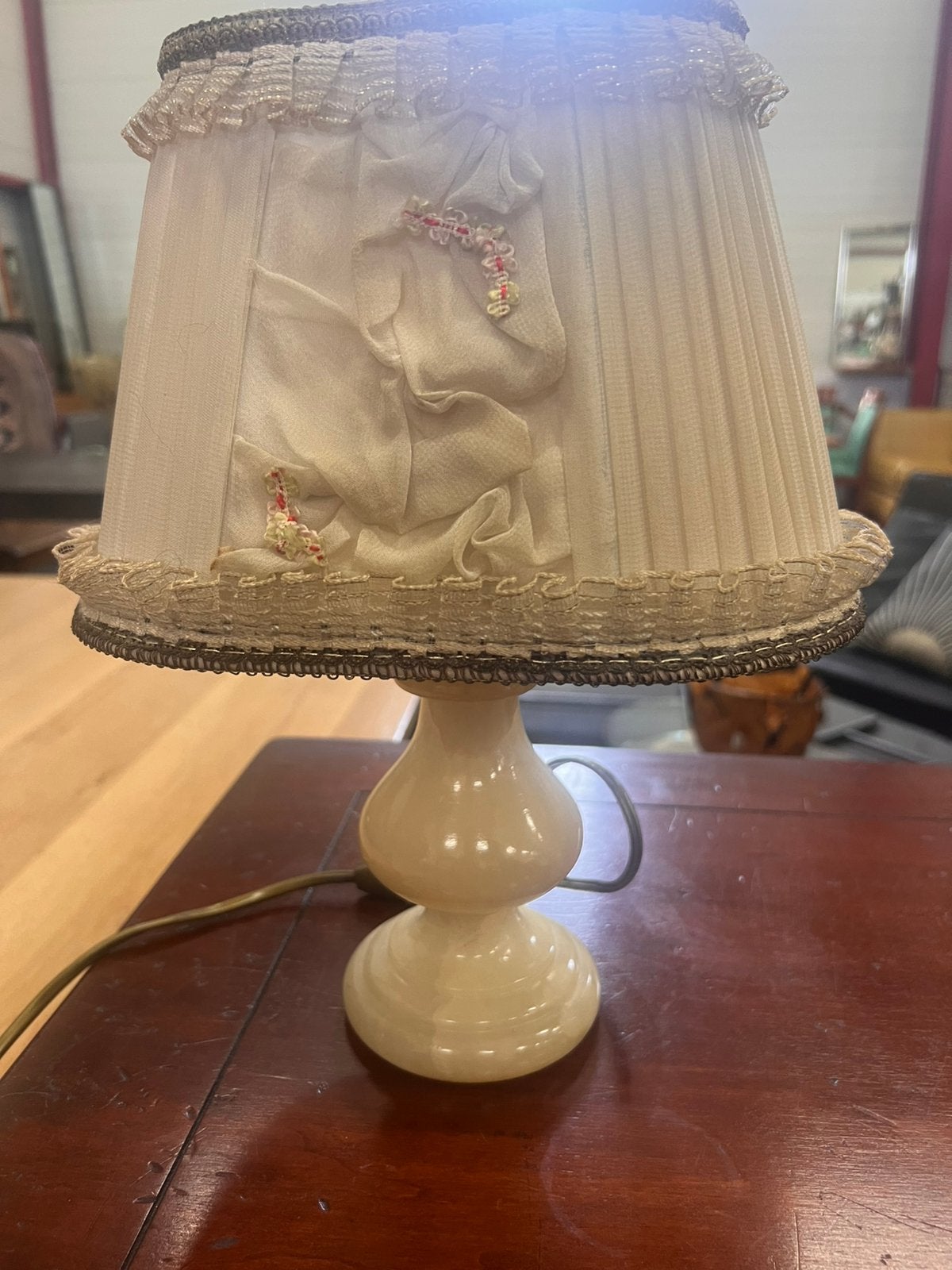 Vintage mid-century Herna albast tafellamp Spanje jaren 60, D, Met schakelaar, Overige merken, Vintage