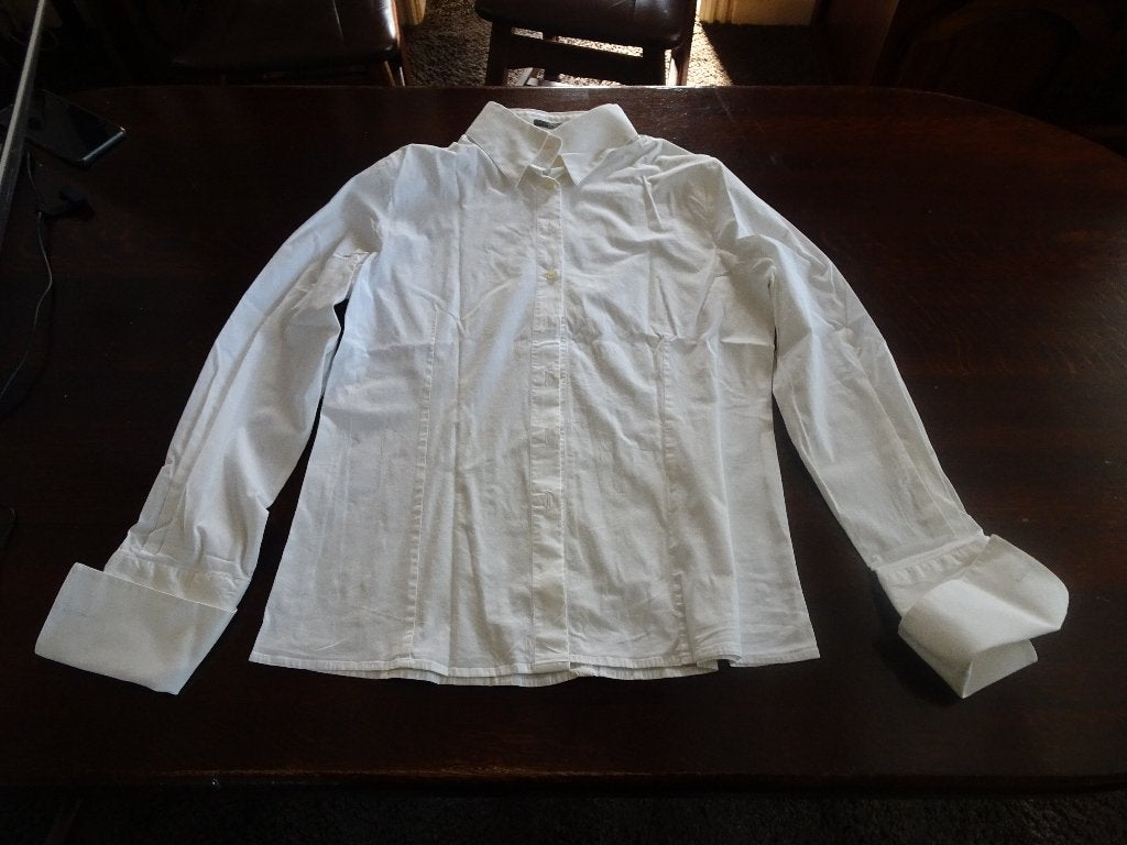 NAN witte blouse met manchetten zonder manchet knopen, Verzenden, Zo goed als nieuw, Maat 46/48 (XL) of groter, Wit