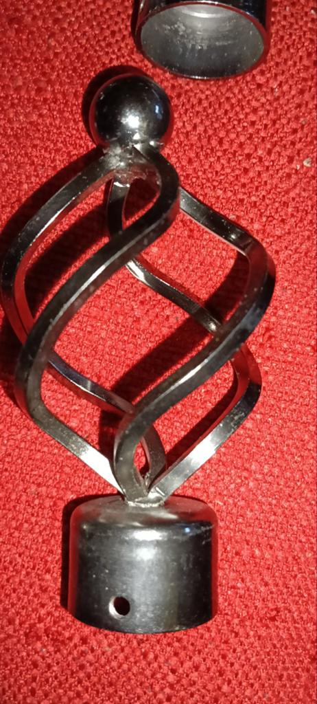 6 stuks Decomode Knop Cage Black Nickel, Huis en Inrichting, Stoffering | Gordijnen en Lamellen, Zo goed als nieuw, Minder dan 100 cm