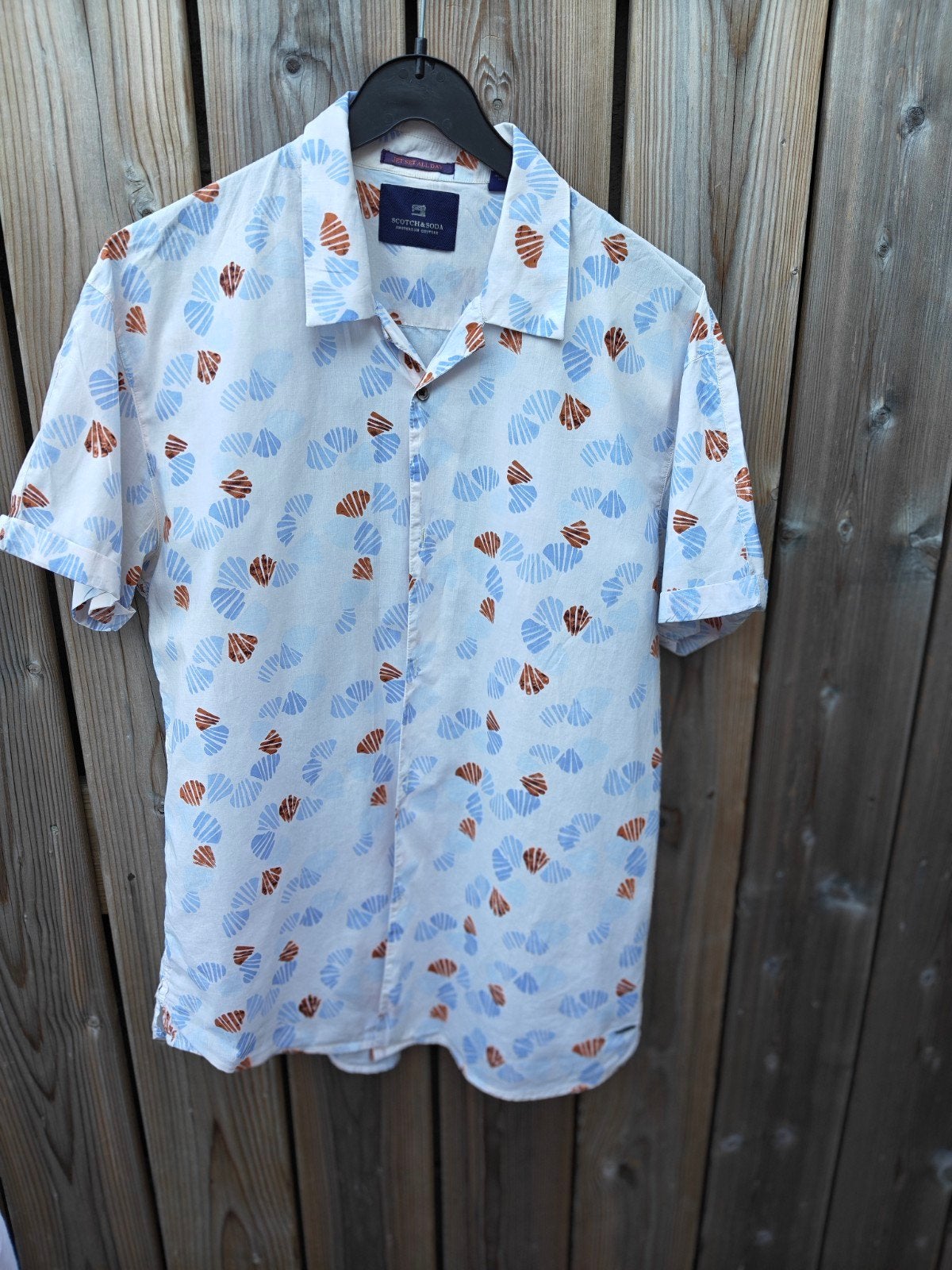 Scotch & Soda Heren overhemd met korte mouwen - XL, Wit, Ophalen of Verzenden, Zo goed als nieuw, Halswijdte 43/44 (XL)