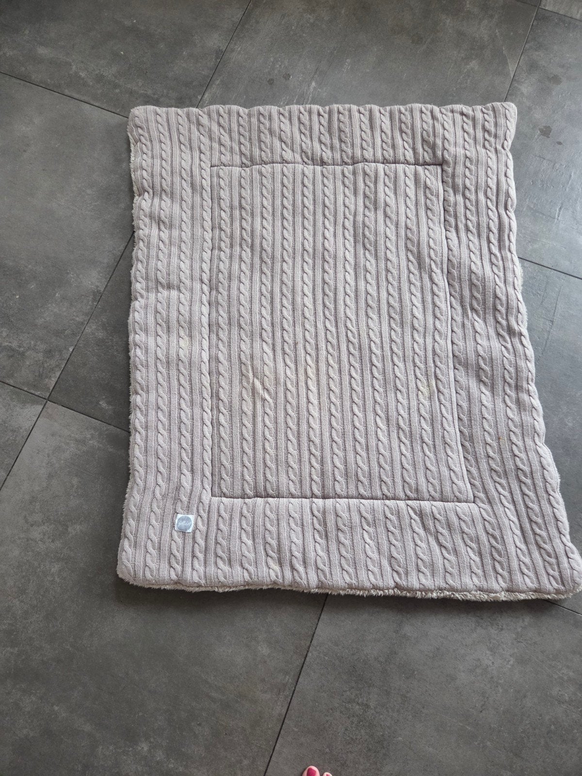 Jollein boxkleed kabel taupe, Ophalen of Verzenden, Zo goed als nieuw
