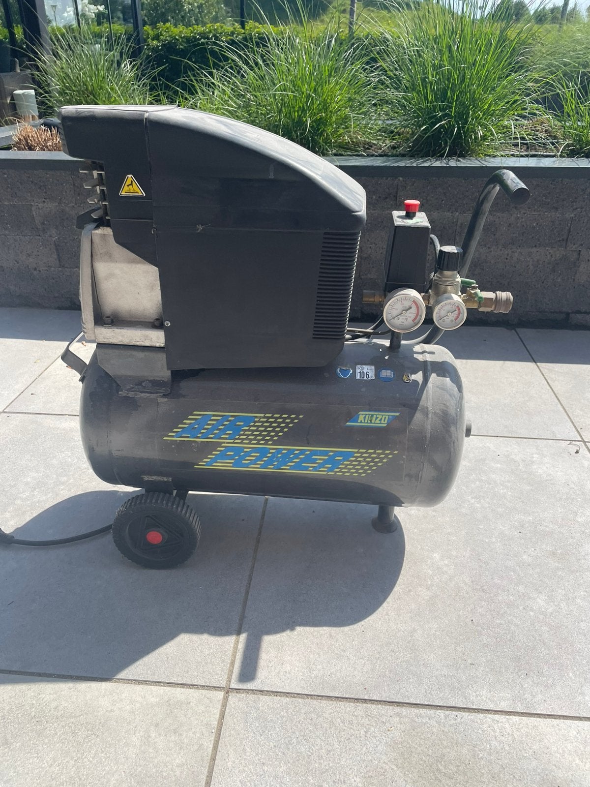 Kinzo air power, compressor, Doe-het-zelf en Verbouw, Compressors, Ophalen, Gebruikt, 6 tot 10 bar, Minder dan 200 liter/min