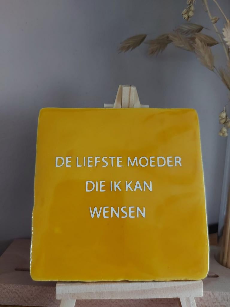 Moederdag Tegeltje - De Liefste Moeder Die Ik Kan Wensen, Ophalen of Verzenden, Nieuw