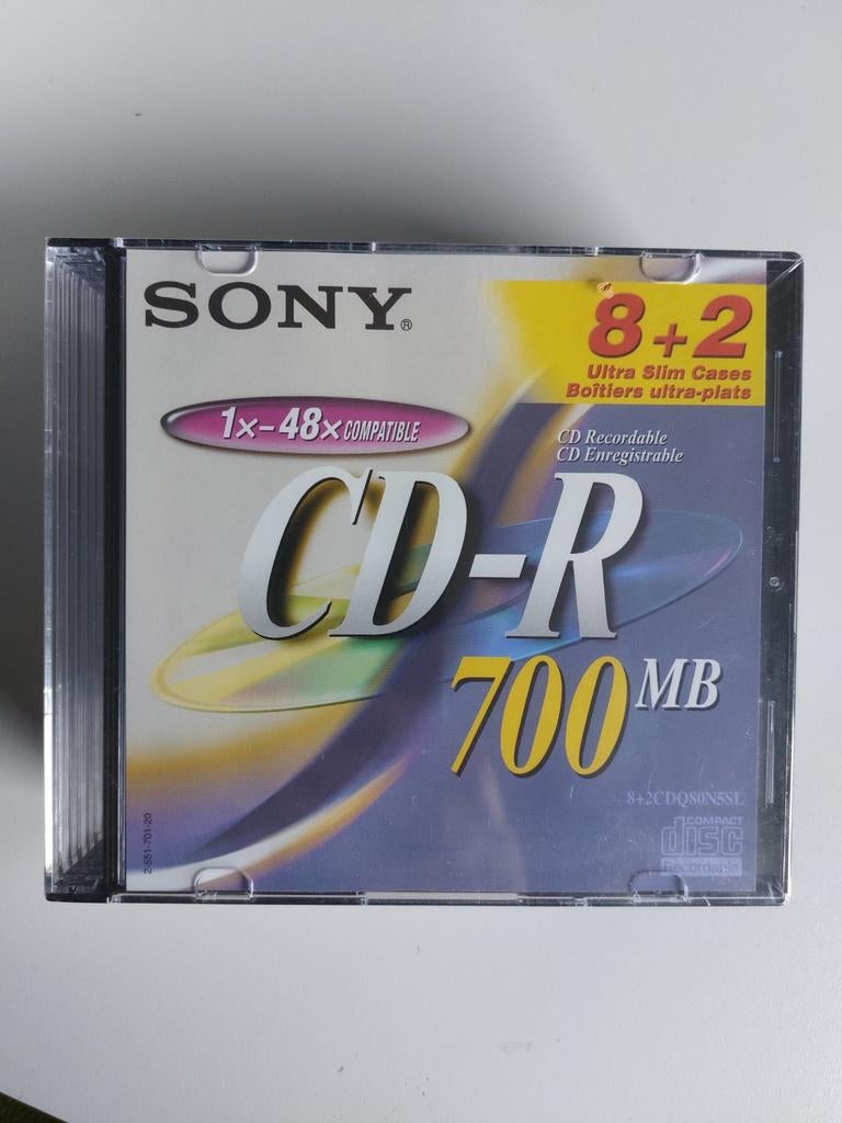 Sony CD-R 700MB 8+2 pack  en 8 stuks Hema nieuw, Ophalen of Verzenden, Nieuw, Cd, Sony