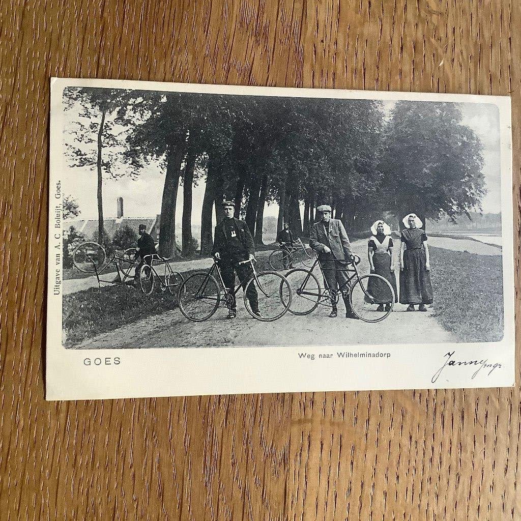Goes 1904 weg naar Wilhelminadorp, Verzamelen, Ansichtkaarten | Nederland, Ophalen of Verzenden, Voor 1920, Gelopen, Zeeland