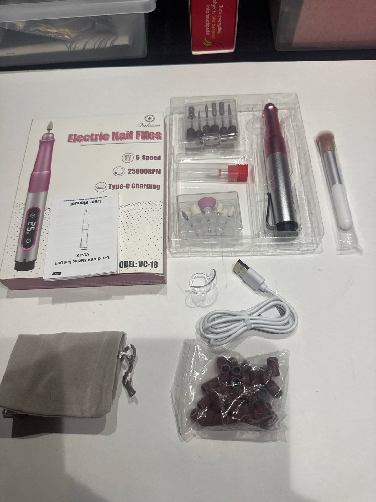Elektrische Nagelvijl Set - USB Oplaadbaar, Ophalen of Verzenden, Nieuw, Overige typen