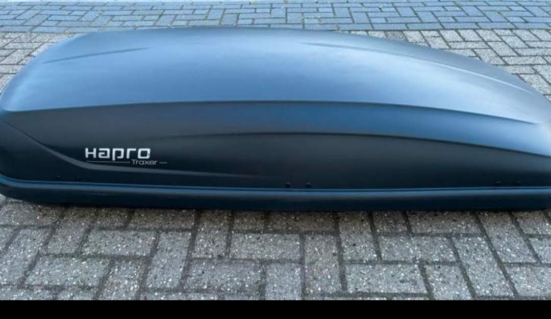 Hapro dakkoffer TE HUUR evt met universele Hapro dakdragers, Auto diversen, Dakkoffers, Ophalen, Zo goed als nieuw