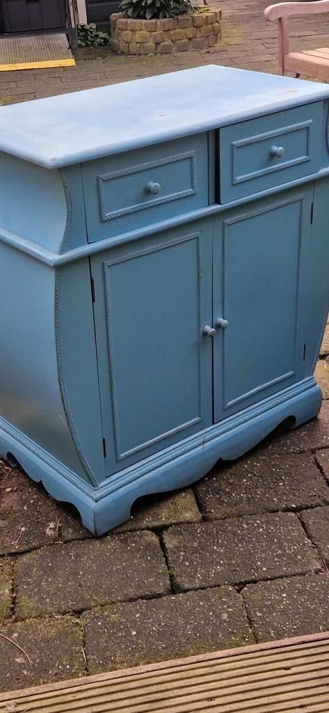 Super mooi dressoir/kastje + gebogen zijpanelen(brocante), Ophalen, Gebruikt, 50 tot 100 cm, 25 tot 50 cm