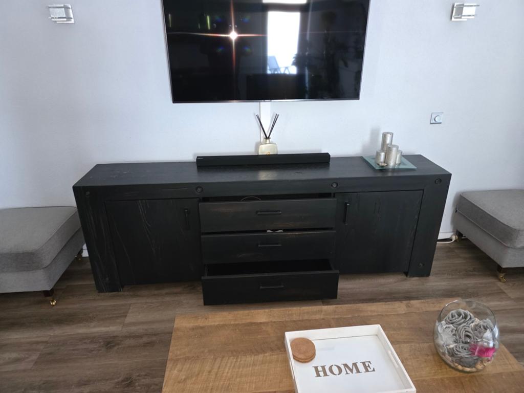 Dressoir 225cm met 2 kastdeuren en 3 lades, Ophalen, Gebruikt, 200 cm of meer, 25 tot 50 cm