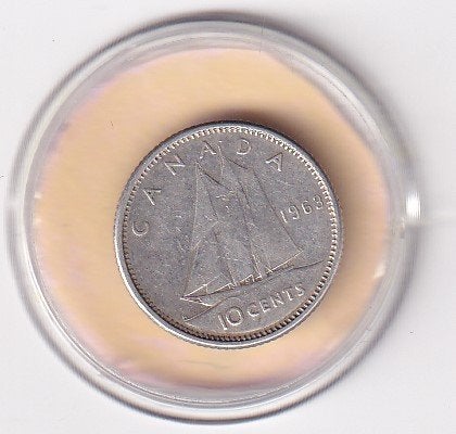 Canada  10 Cent 1963 Fraai, Verzenden, Noord-Amerika, Losse munt, Zilver